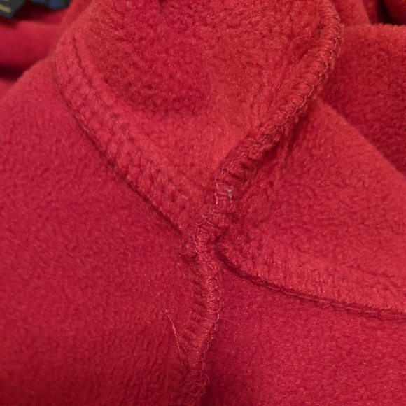 Woolrich Red Fleece Zip Front Jacket with Pockets XL - Picture 8 of 10